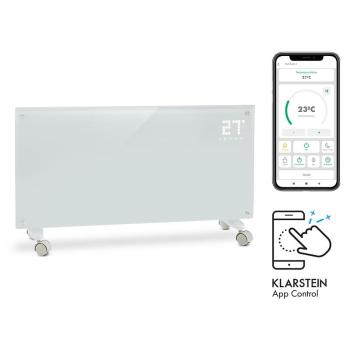 Klarstein Bornholm Smart, convector electric, 2000 W, WiFi, afișaj LED, cronometru, IP24, alb