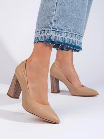Pantofi trendy pentru femei cu toc lat