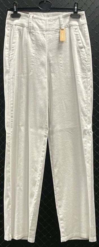 Alberto Lucy-WL Linen Twill White 32 Nohavice