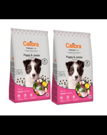 CALIBRA Dog Premium Line Puppy&amp;Junior hrana uscata completa pentru caini juniori si caini tineri  24 kg (2 x 12 kg)