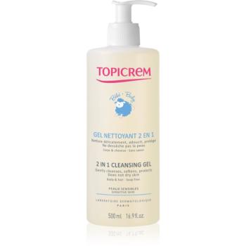 Topicrem BABY My 1st Cleansing Gel 2in1 gel de duș pentru corp și păr pentru nou-nascuti si copii 500 ml