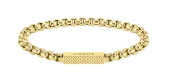Lacoste Brățară stilată placată cu aur pentru bărbați L`Essentiel 2040124