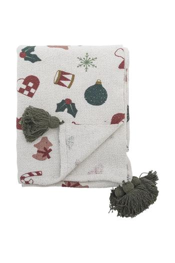 Bloomingville karácsonyi pamut ágytakaró Yule 160 x 130 cm