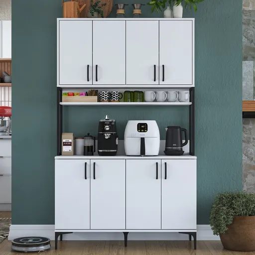 Dulap multifunctional, Hanah Home, JE173, 120x198.6x40 cm, Alb