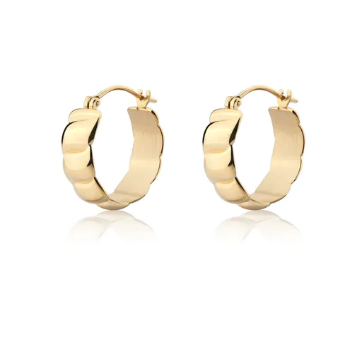 S'Agapõ Cercei rotunzi fermecători placați cu aur Chunky SHK56