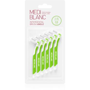 MEDIBLANC Interdental Pick-brush Angle perie interdentara 6 bucati 0,8 mm Green 6 buc