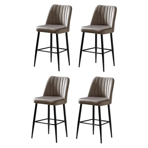 Set de scaune de bar Vento Cappuccino and Black, 4buc., cafeniu, 4 buc
