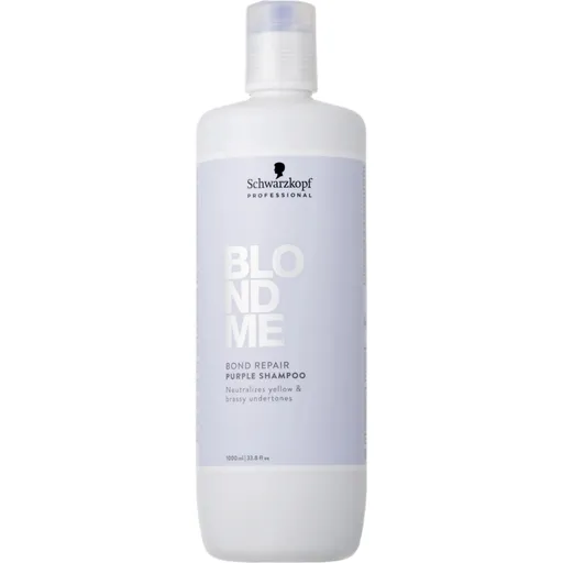 Sampon Mov Neutralizant Schwarzkopf BLONDME Bond Repair – Anti-Galben, Reparare si Claritate pentru Parul Blond, 1L