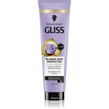 Schwarzkopf Gliss Blonde Hair Perfector masca de par regeneratoare pentru iluminarea părului sau pentru părul cu șuvițe 150 ml