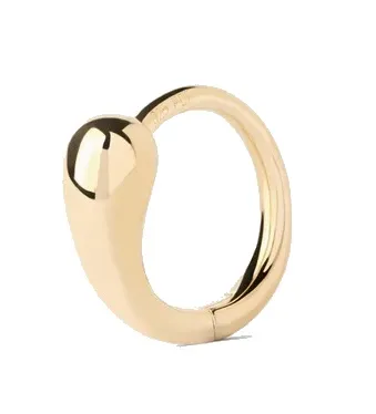 PDPAOLA Cercel single rotund placat cu aur Loop Hoop Essentials PG01-325-U