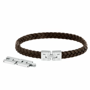 Trussardi Brățară originală din piele neagră T-Leather TJAXZ01