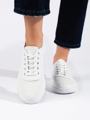 Pantofi albi confortabili cu platformă pentru femei