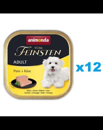 ANIMONDA Vom Feinsten Adult Turkey&amp;Cheese 12x150 g hrana caini adulti, curcan si branza