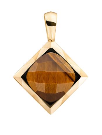 Sparkling Jewels Pandantiv placat cu aur cu ochi de tigru SPG32-G09
