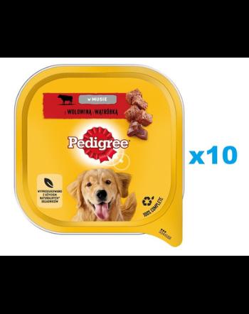 PEDIGREE Adult 10x300 g hrana umeda pentru caini cu carne de vita si ficat in mousse
