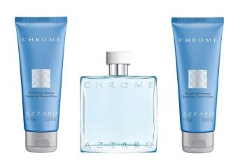 Azzaro Chrome - EDT 100 ml + 2 x 75 ml gel de duș și șampon 2 în 1