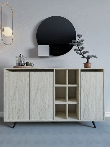 Consola, Hanah Home, Seria, 140x86x40 cm, Travertin