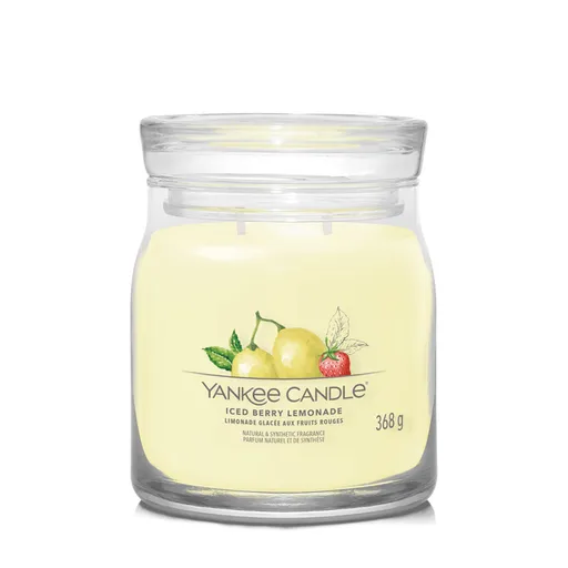 Yankee Candle Lumânare aromatica Signature sticla medie Iced Berry Limonade 368 g