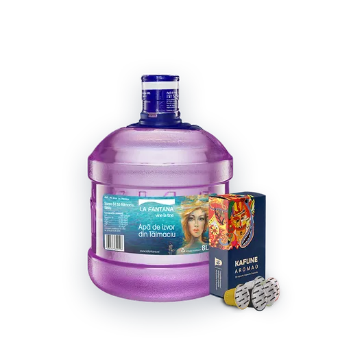 Pachet Refill (2 X 8l)  Cafea - 16 Litri Apă De Izvor + 50 Capsule Kafune Compatibile Nespresso