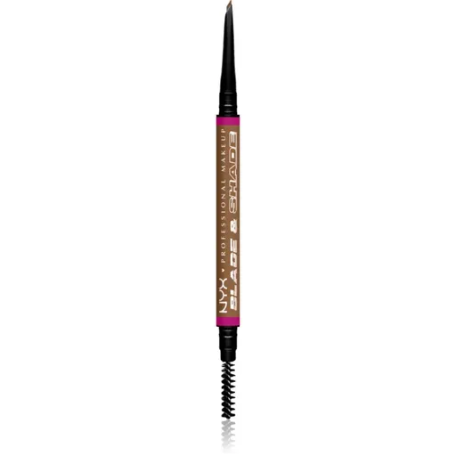 NYX Professional Makeup Blade & Shade creion pentru sprancene cu pensula culoare 02 Blonde g