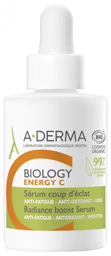 A-DERMA Ser de iluminare a pielii Biology Energy C (Radiance Boost Serum) 30 ml