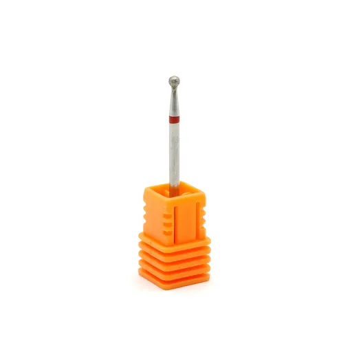 Bit / Cap Freza Unghii Diamant, Sfera, Rosu, 001/025R