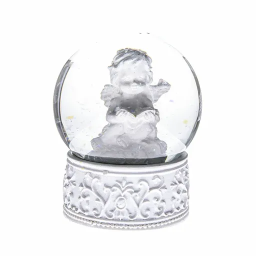 Decorațiune de Crăciun Înger alb, 6,5 x 8,3 cm