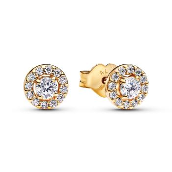 Pandora Cercei placați cu aur cu zircon Pavé 263019C01