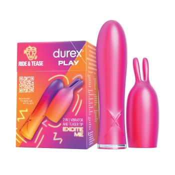 Durex Vibrator 2 în 1 cu vârf de stimulare Play