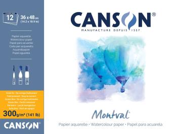 Canson Pad Montval Cold Pressed Skicár 48 x 36 cm 300 g Natural White