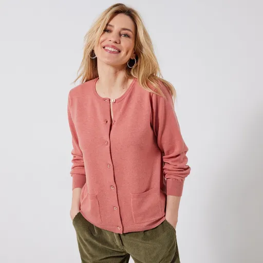 Pulover cu guler rotund din lână de miel