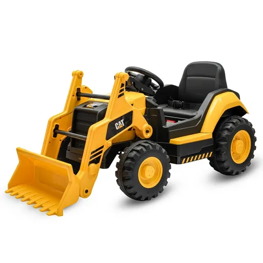 Baby Mix Tractor electric pentru copii CAT, galben