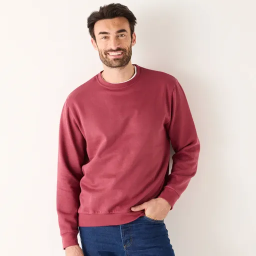 Hanorac cu guler rotund, confecționat din molleton periat