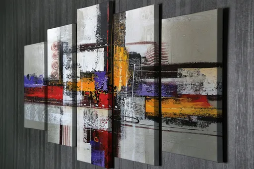 Tablou decorativ, BC95, Cadru: 100% LEMN (grosime: 3 cm), Multicolor