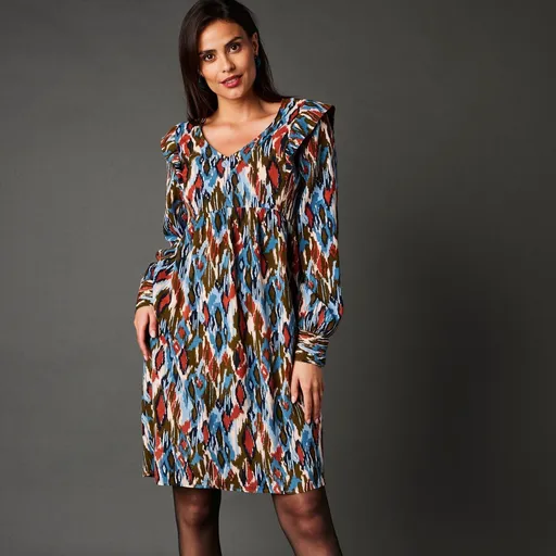 Rochie imprimată cu decolteu în V