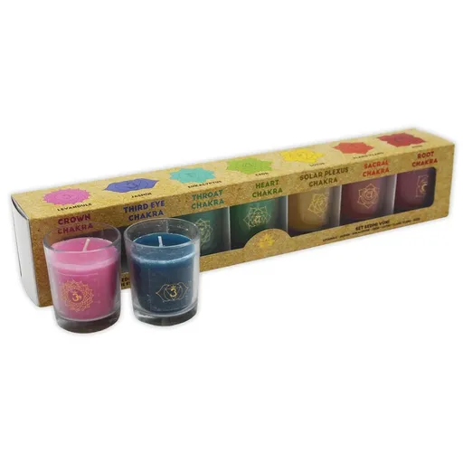 Set lumânări aromate Arome Balanced Chakra, 7 buc,