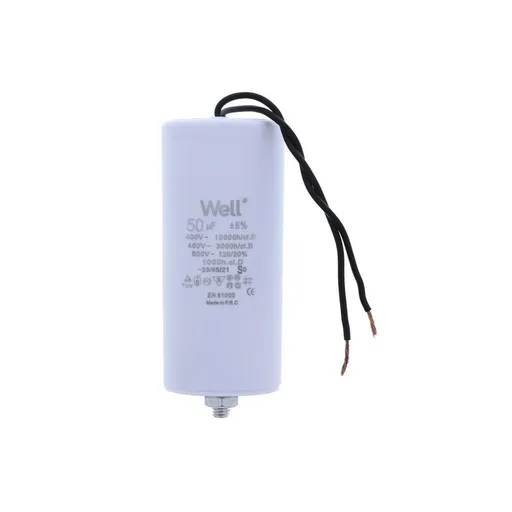 Condensator pornire motor 400V 50uF cu fir, Well
