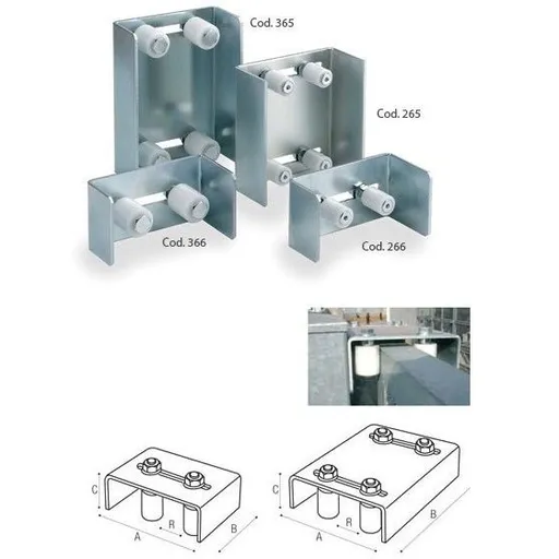 Placa ghidaj superior cu 2 role 42 mm 366