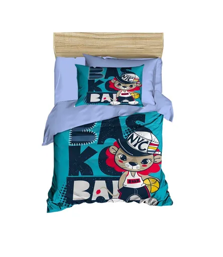 Lenjerie de pat pentru copii, L'essentiel Maison, PH147, Albastru / Bleumarin / Turcoaz