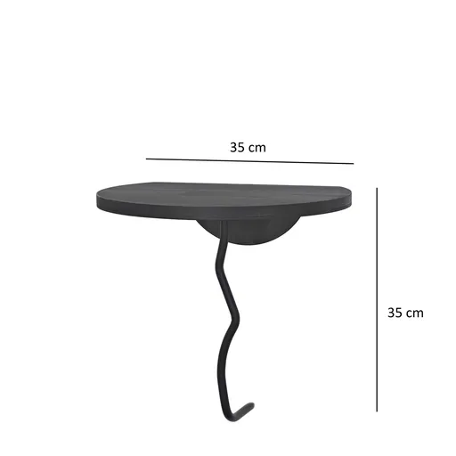 Raft de perete, Hanah Home, Leo, 35x35 cm, Negru / Antracit