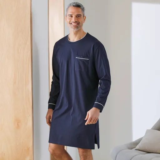 Cămașă de noapte cu bordură contrastantă