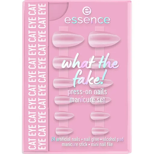 essence Set cu unghii artificiale What the Fake! Press-On 02 Cat Eye