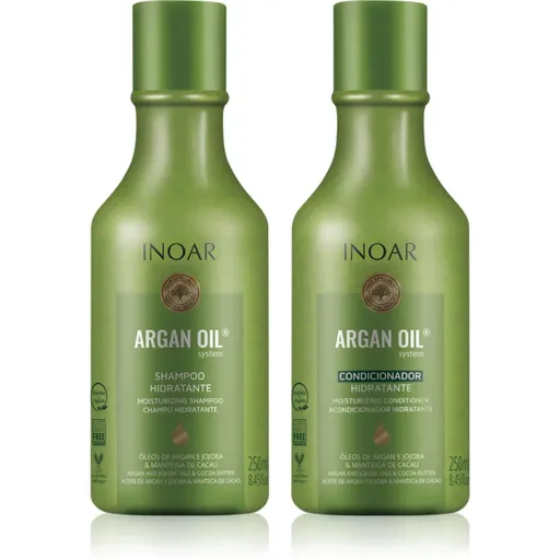 INOAR Argan Oil System set pentru hidratare si stralucire 2x250 ml