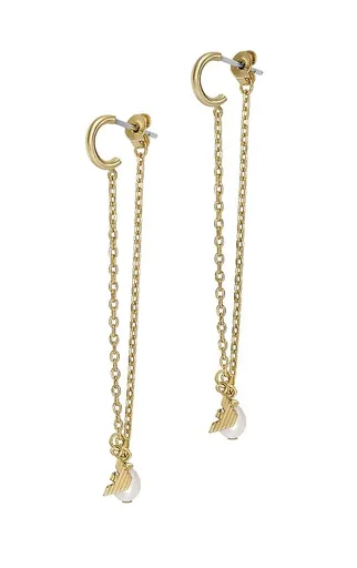 Emporio Armani Cercei lungi, agățători cu perlă autentică EGS3199710