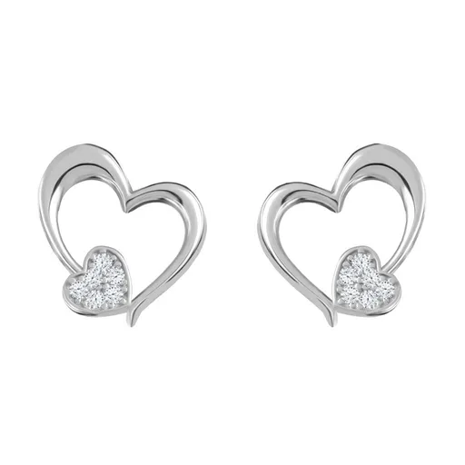 Preciosa Romantici cercei din argint Tender Heart cu zirconiu cubic Preciosa 5335 00