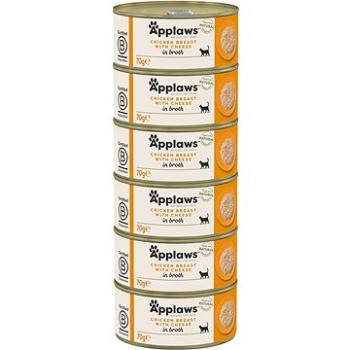 Applaws konzerva Kuřecí prsa se sýrem 6 × 70 g (5060481891066)