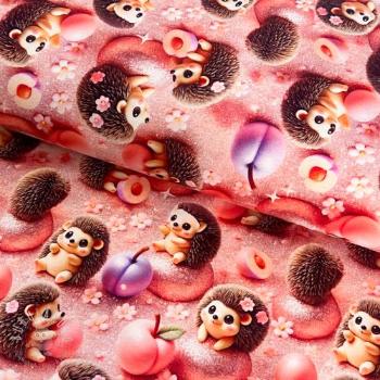 Úplet Glittery hedgehog design B digital print