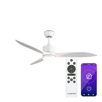 Klarstein Ventilator de tavan SkyBreeze Smart, Utilizare interioară și exterioară, Control inteligent, IP44, 40 dB
