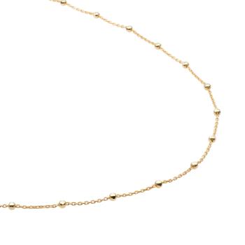 Sparkling Jewels Lănțișor placat cu aur de damă cu biluțe SN-SBG-0 60 cm