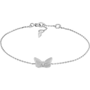 Fossil Brățară simpatică din argint Butterflies cu cristale JFS00620040